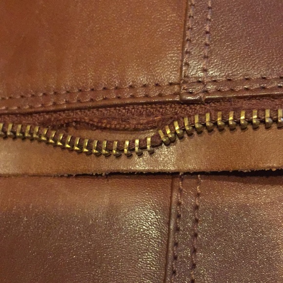 Cognac Riding Boots sz 8.5 - Zipper Seam Damage - Picture 5 of 7
